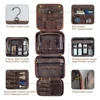 2024 new men's business pu wash bag large capacity high-end storage partition waterproof makeup bag storage bag 3