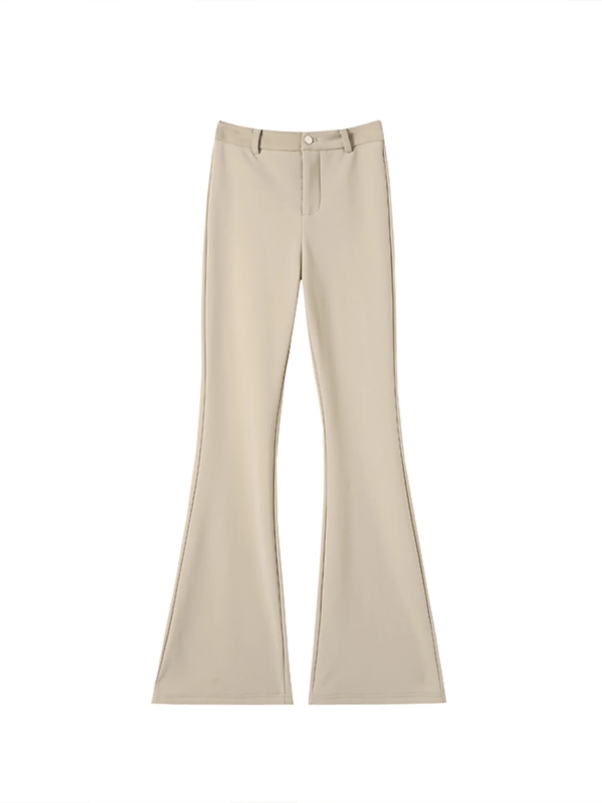 High Waist Stretchy Suit Pants Women's Slimming Casual Long Trousers Fall Winter New Sle Bell Bot Hidden Zipper ket