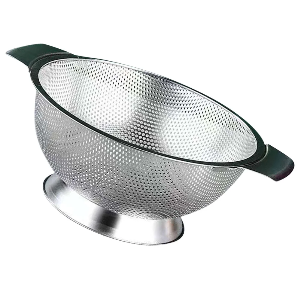 

Rice Basin Drain Basket Laundry Baskets Colander Stainless Steel Fine Mesh Strainer Metal Washer Strainers Bowl