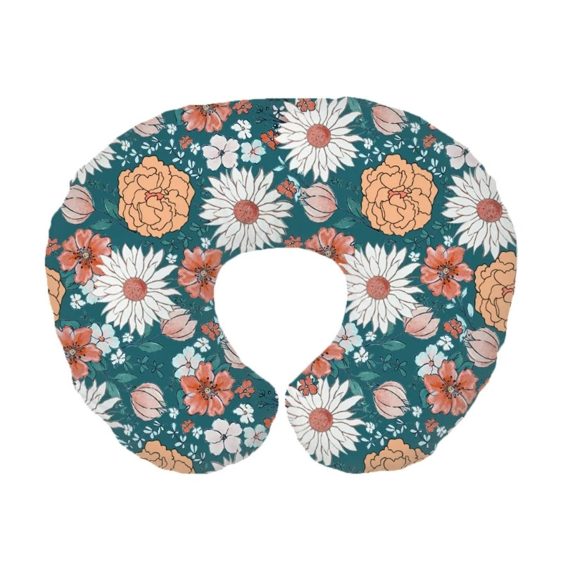 Soft and Breathable Ushaped Nursing Pillow Cover Cartoon Print Pillow Case Breastfeeding Slipcover Protectors pillow case cover nursing pillow cover baby pillow cover