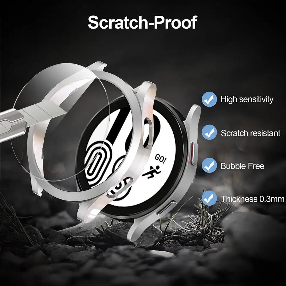 Deluxe Tempered Glass Protective Bumper Case with Screen Shield