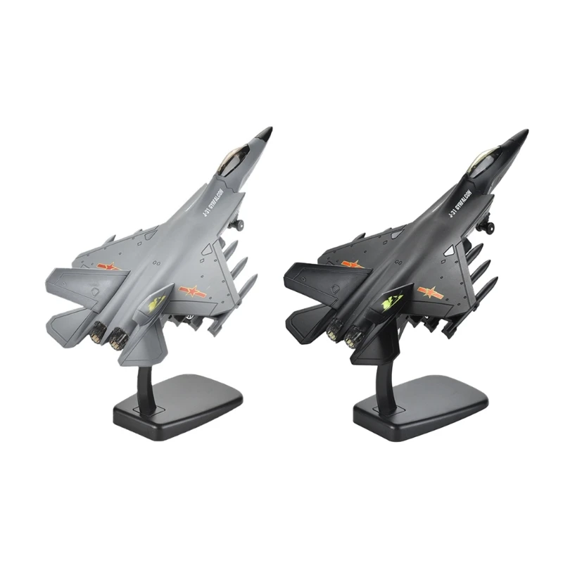 Airplanes Toy Fighter Jet Diecast Pull Back Airplanes with Light and Sound Gift Dropship 1 32 tesla cybertruck with touring car rv caravan diecast toy metal miniature model pull back sound light collection gift boy