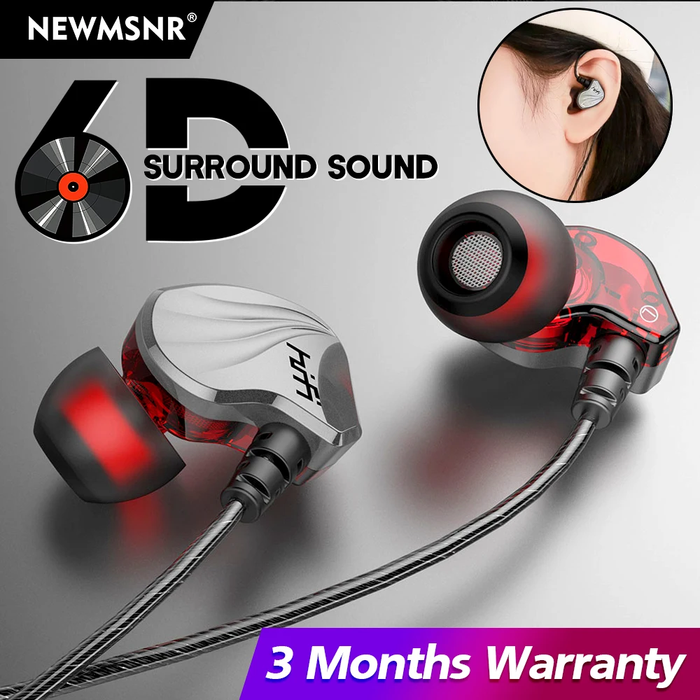 

Type C Wired Earphones In-Ear Headphones For Samsung 3.5mm Earbuds Auriculares 6D Hifi Stereo Headset Gamer Handfree With HD Mic