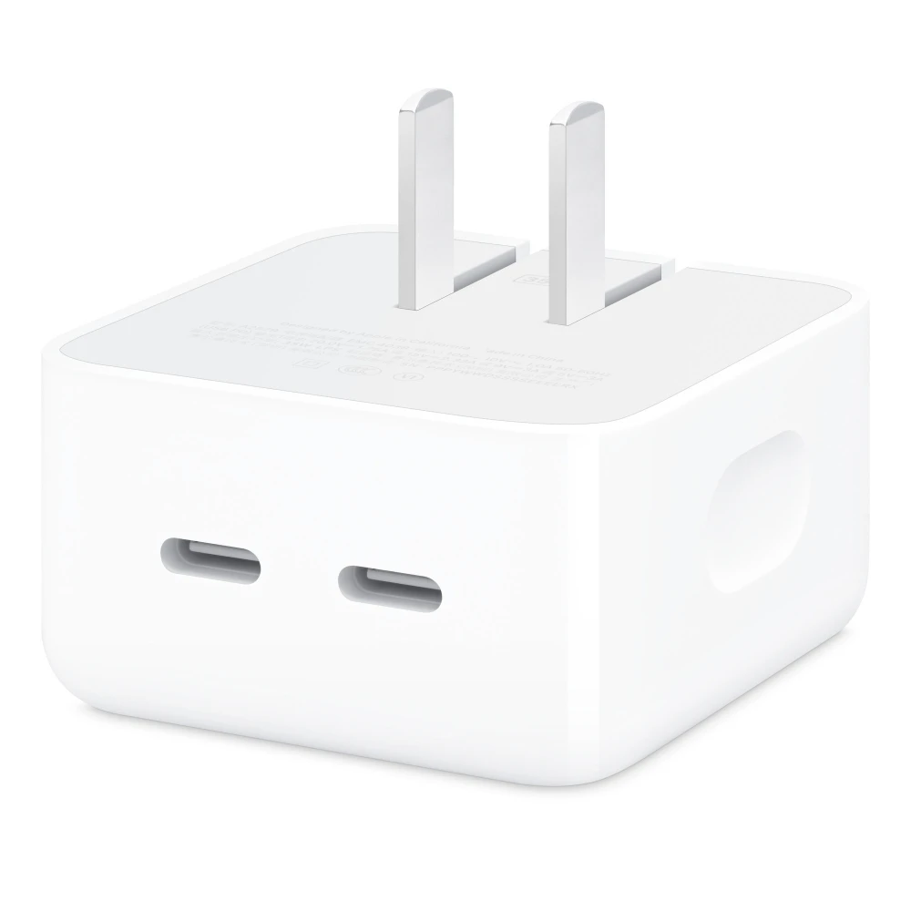 

EU US Plug 35W Super Fast Charge PD Dual Type-c Port Adapter for Apple iPad iPhone 12 13 14 Pro Max 35W Fold Plug For Tablet
