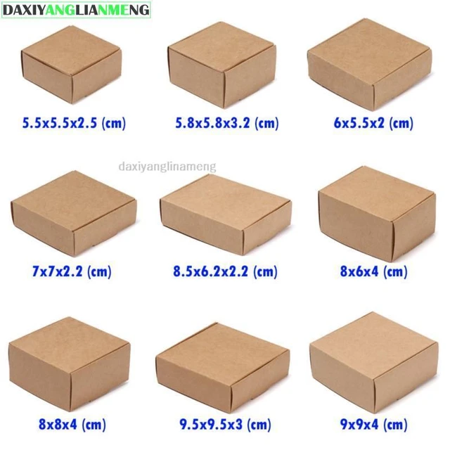 50pcs/lot Multi-size Kraft Paper Box Brown Cardboard Handmade Soap Box  White Craft Paper Gift Box Black Packaging Jewelry Box - Gift Boxes & Bags  - AliExpress