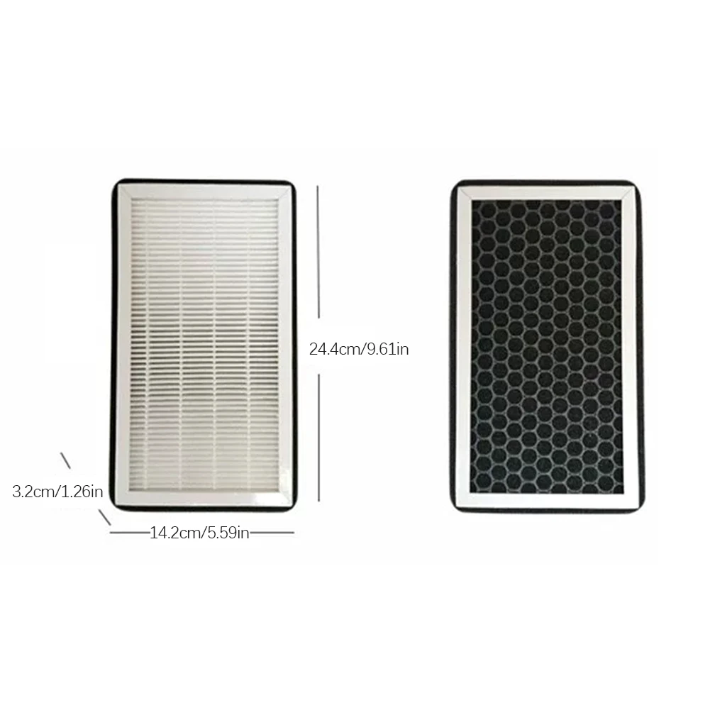 2 pezzi per Tesla Model 3 Model Y 2023 HEPA filtro aria condizionata per auto a carbone attivo sostituzione dell'elemento filtrante - Image 5