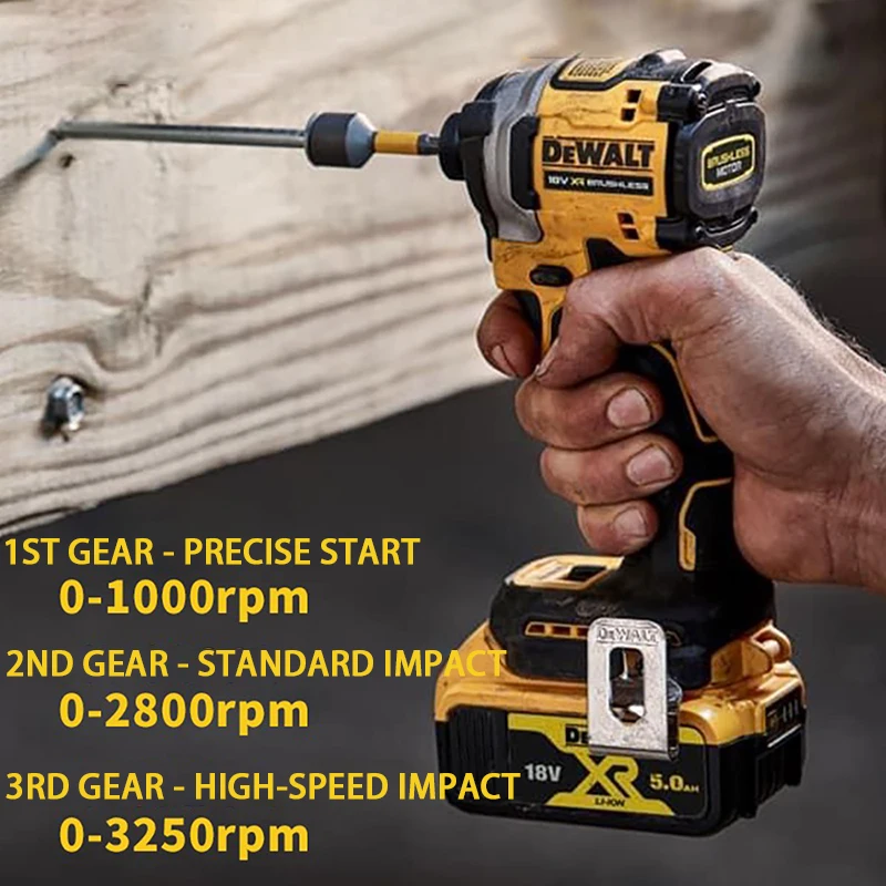 DEWALT DCF887N 무선 임팩트 드라이버, 205N.m 토크 브러시리스 모터 전기 렌치 도구, DEWALT 20V 배터리용