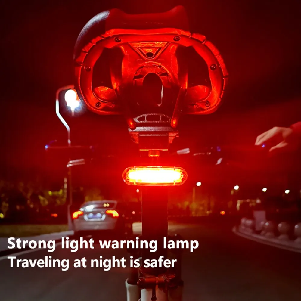 USB Rechargeable LED Bicycle Taillight - Red Rear Warning Light