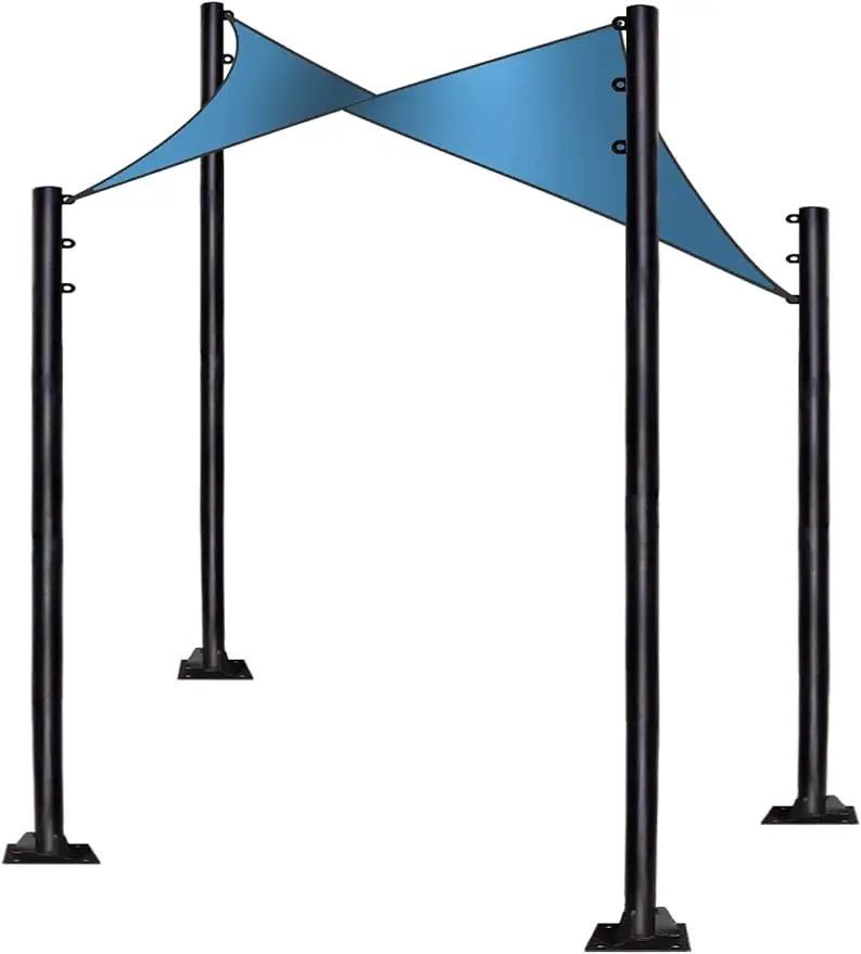 SGZFTAOSunSailShadePolesHeavyDutyKit9FTOutdoorSunShadeSail