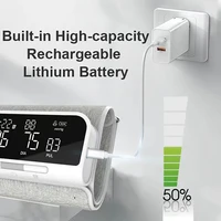 Full Upper Arm Blood Pressure Monitor Rechargeable Digital Three Color LCD large Screen Blood Pressure Monitor With Voice 2