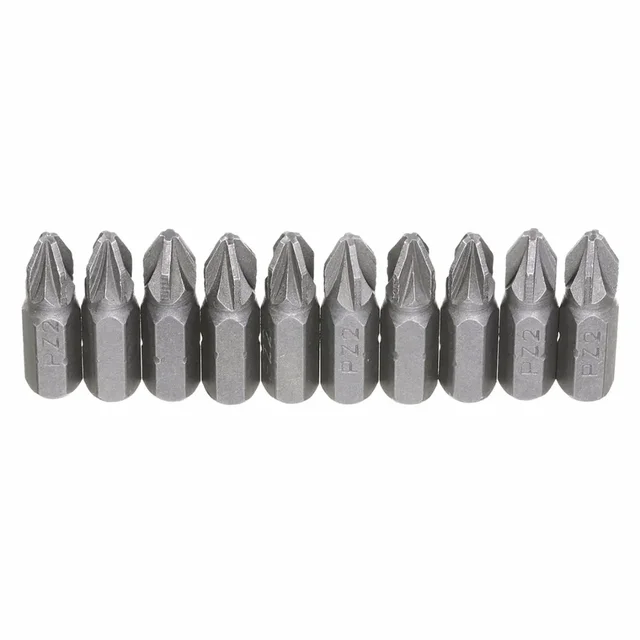 10 pz Pozi 2 PZ2 Punte per cacciavite esagonale Punta per cacciavite con azionamento a nastro 25mm per utensili elettrici 4