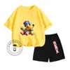 Kids 3-13 Years Old Summer Cute Roblox Games Cartoon Print Design O-neck American Short Sleeve +Fashion Letter Shorts Set 3
