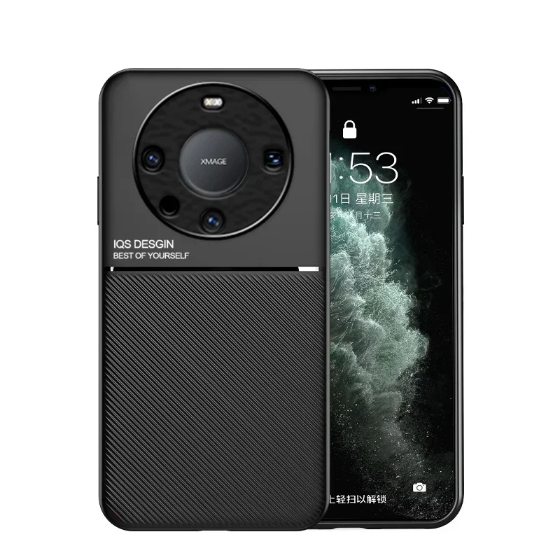 Premium Shockproof Leather Magnetic Back Case