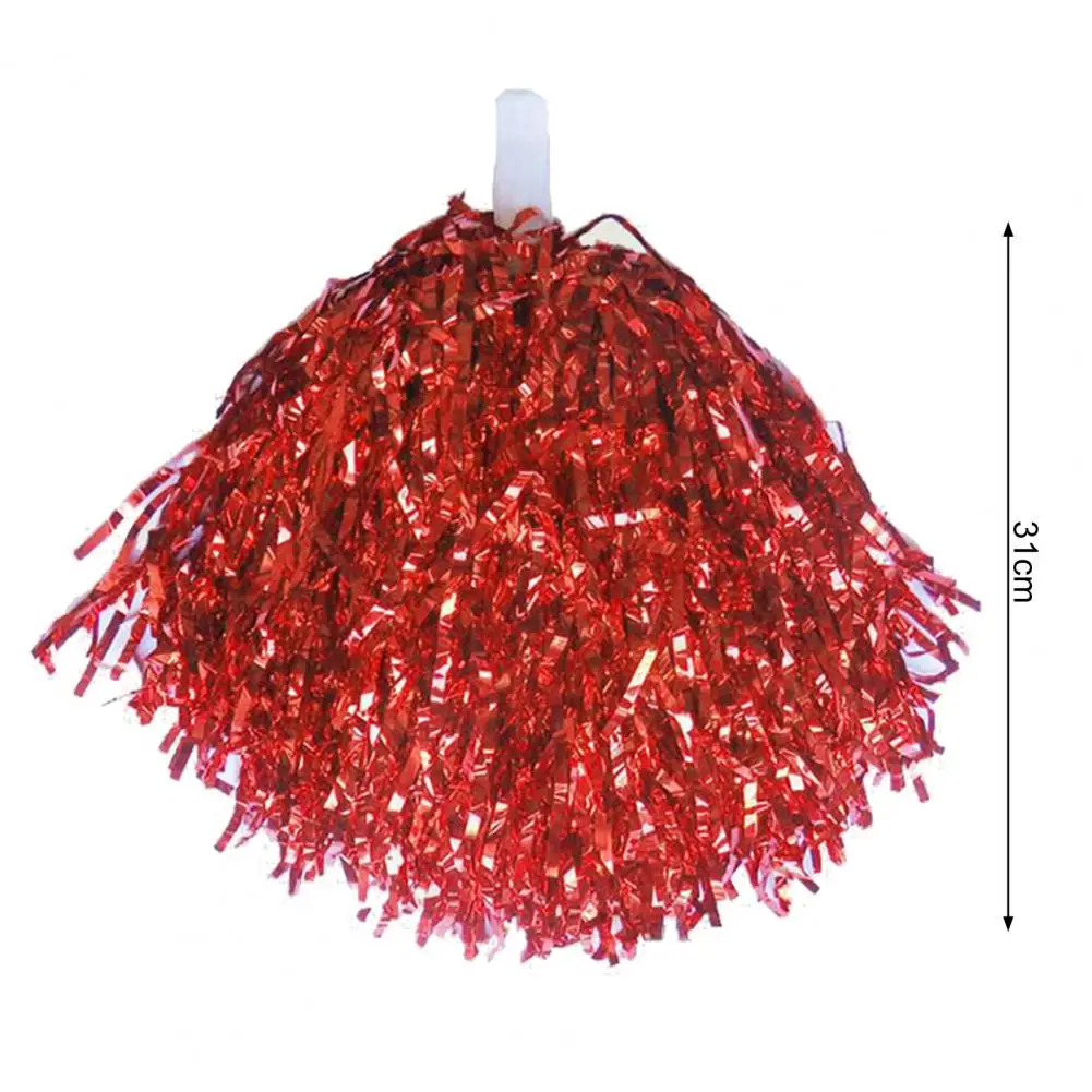 Description Picture 2 of itemLightweight Dance Pom Poms Cheerleader Pompoms Set for Sports Events Dancing Atmosphere Props 2pcs Non-slip Handle Hand Flowers