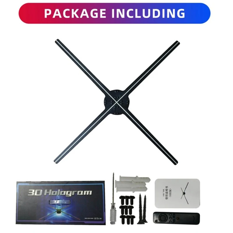 와이파이 앱 제어 3D 홀로그램 led 팬, 5D 에어 홀로그램 광고 기계 옵션 65cm 85cm 홀로그램 광고 플레이어