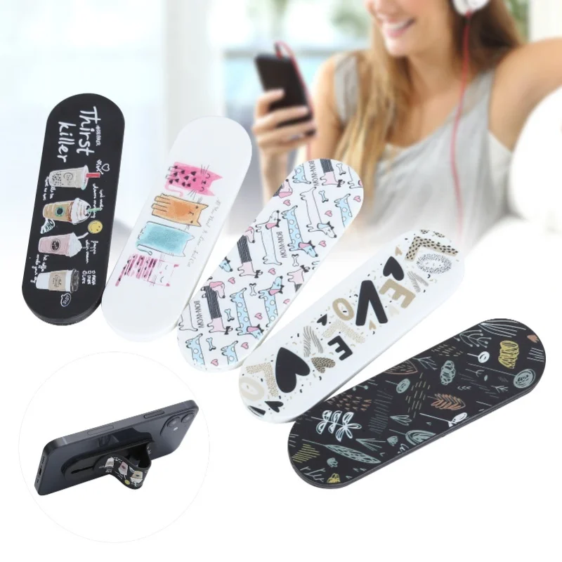 5Pcs MOMO STICK Smart Phone Adjustable Stand Finger Strap Reusable Stick Gel Pad Holder 4