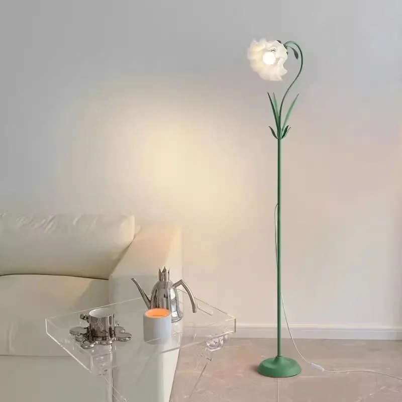 SuzuranE27LedFlowerFloorLampsforLivingRoomSofaCornerStanding
