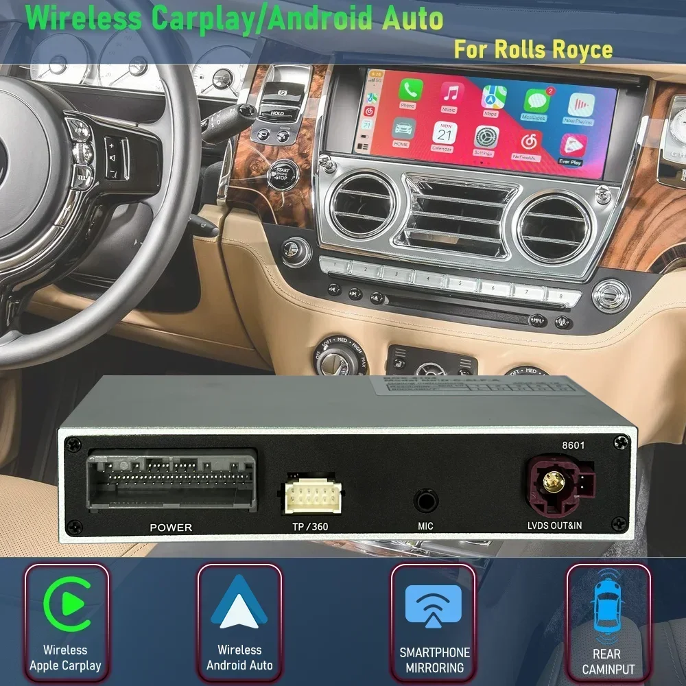 Беспроводной автоматический модуль Apple Carplay Box Android для Rolls Royce Wraith Ghost Dawn Cullinan Phantom 2009 2018 CIC NBT EVO System
