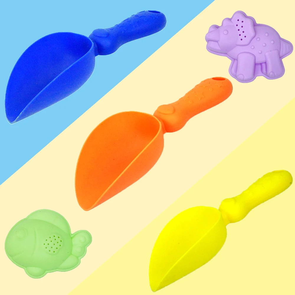 6PCS Beach Sensory Bucket Toy Cartoon Dinosaur Sand Plage Set Ocean Animal For Parent-Children Interactive Beach Water Play Toys 5
