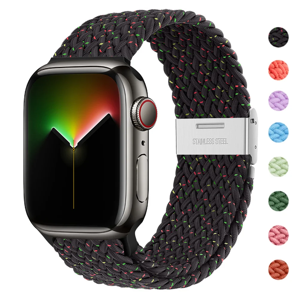 

Плетеный нейлоновый ремешок для Apple watch band 44 мм 40 мм 45 мм 41 мм 42 мм