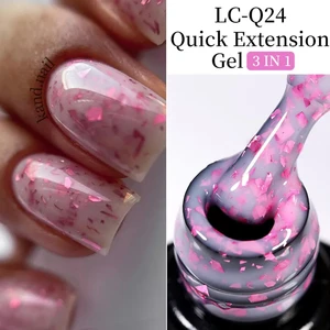 Image for LILYCUTE 7ML Pink Glitter Quick Extension Gel Nail 