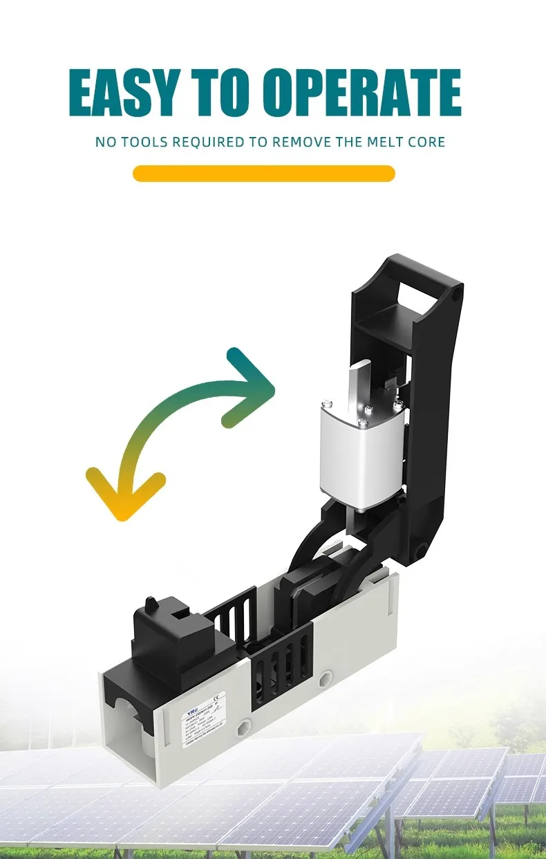 Description Picture 4 of item1000VDC Fuse Disconnector Switch 1P for NH1 battery fuse 250A Telecom Fuse