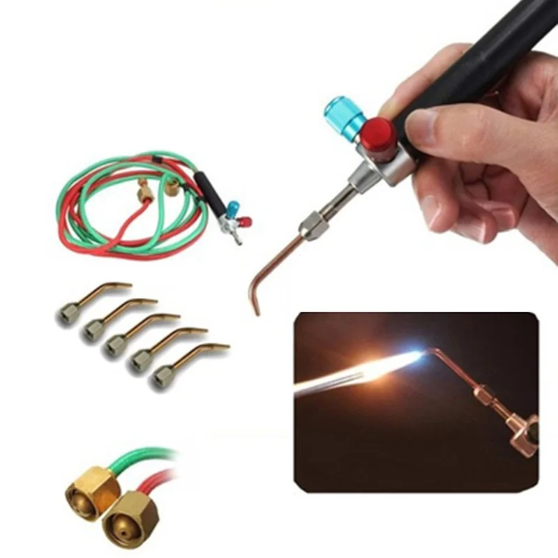 A Set of Mini Oxygen Torch Tools Portable Acetylene Oxygen Torch Propane Torch Welding Metal Durable Oxygen Acetylene Torch