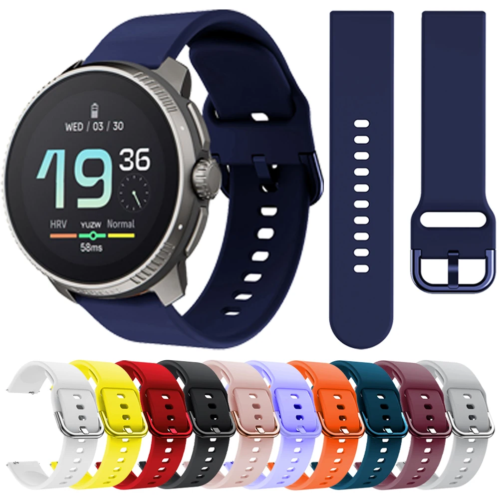 Cinturino In Silicone Morbido Da 20 22Mm Per Suunto Vertical/Suunto 9 Peak Pro Dlc Bracciale Per Cinturino Sportivo Suunto5 Peak/Suunto3 Fitness