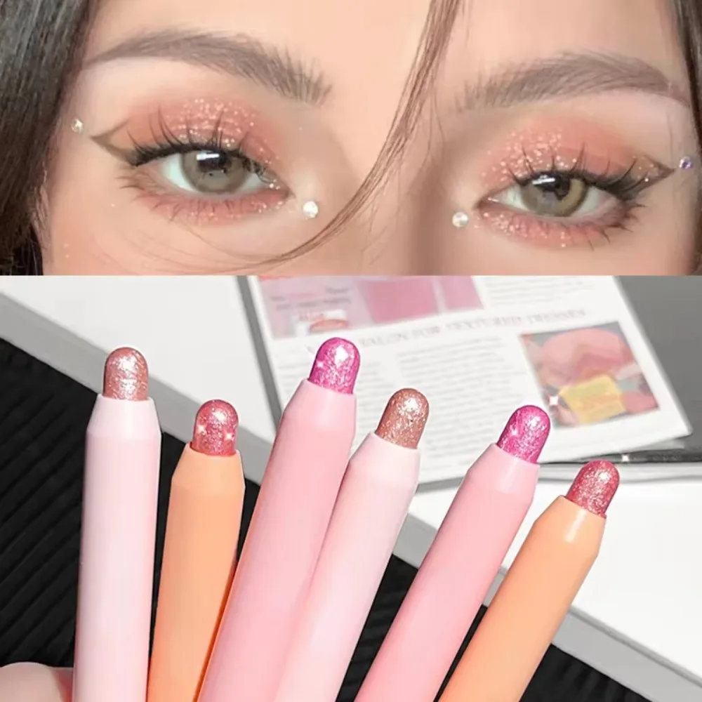 Pearlescent Eyeshadow Stick Pencil Glitter Eyeshadow Waterproof Shimmer Silkworm Liner Pen High-gloss Cosmetics Beauty Makeup