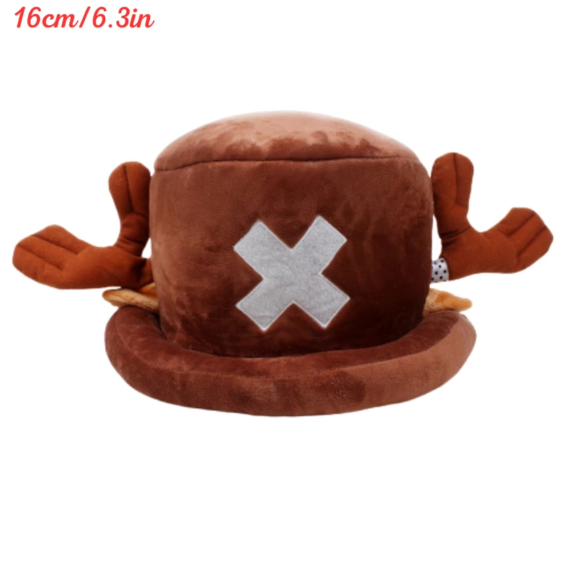 thumbnail image 1 of Anime Kawaii One Piece Tony Tony Chopper Cosplay Plush Toys Hats Cute Cotton Warm Stuffed Fashion Accessories Peluche Dolls Caps, 1 of 5