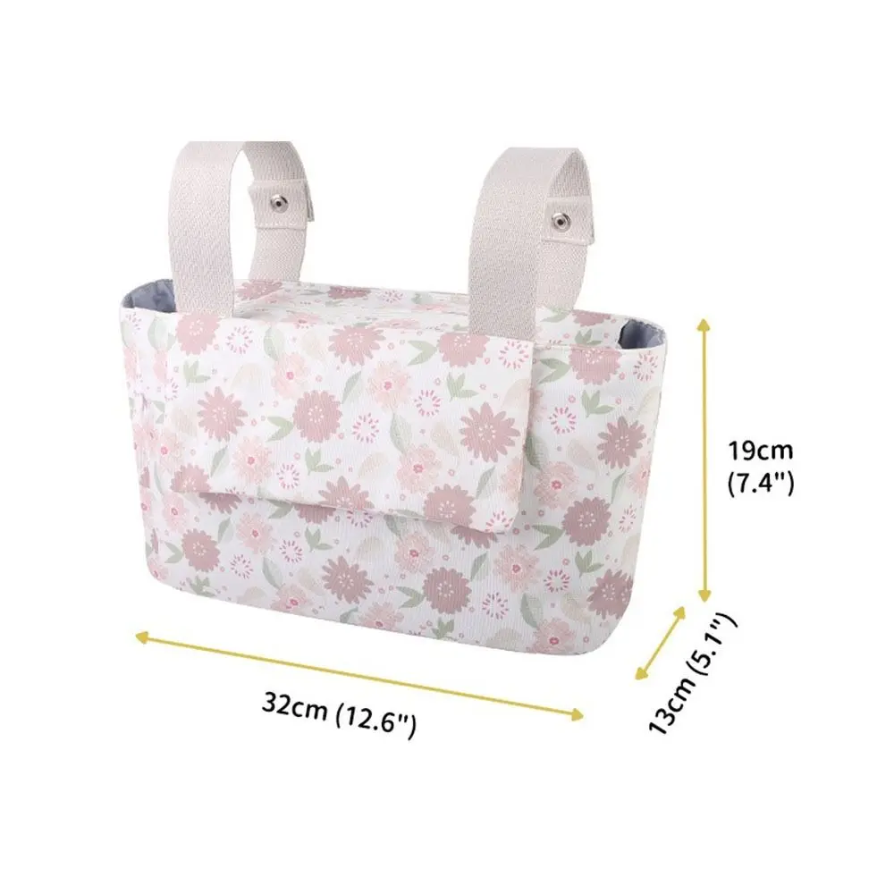 Large Capacity Baby Stroller Bag Hanging With Multiple Pockets Stroller Storage Hanging Bag Oxford cloth Magnetic Button