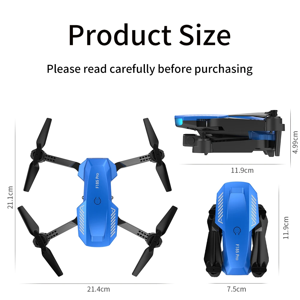 F185 Foldable Drone HD 4K Dual-camera Aerial Camera Obstacle Avoidance Quadcopter Long-endurance Remote Control Aircraft foldable fpv wifi rc quadcopter remote control drone