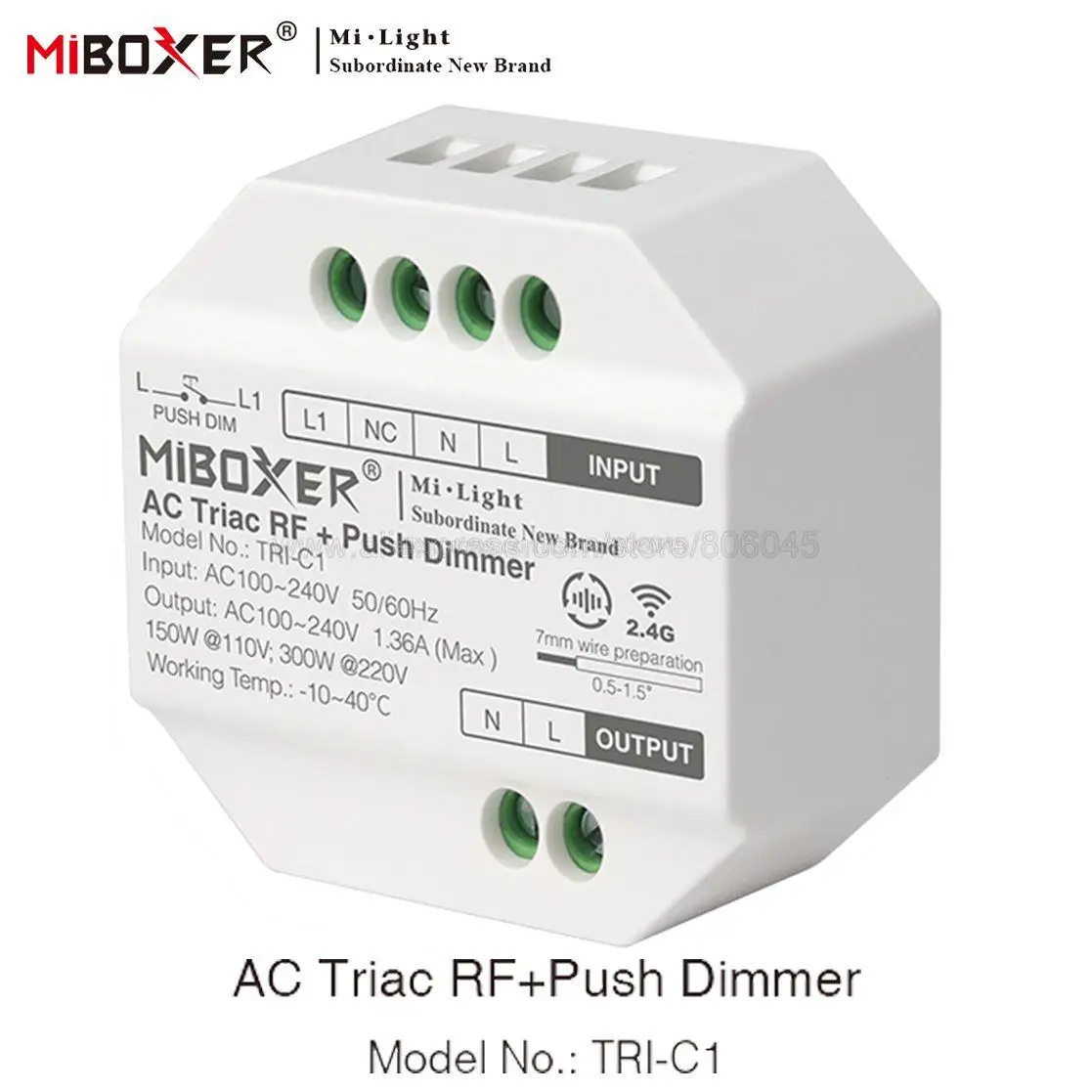 Rf+push Dimmer Rf Dimmer Led Triac Rgb Controler 110v 220v Rf