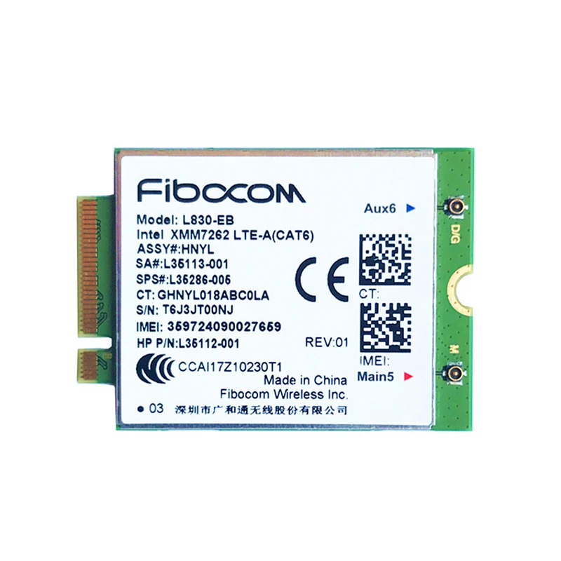 L830eb 4g Lte L830 Card For Hp L35286005 Intel Xmm 7262 Lte