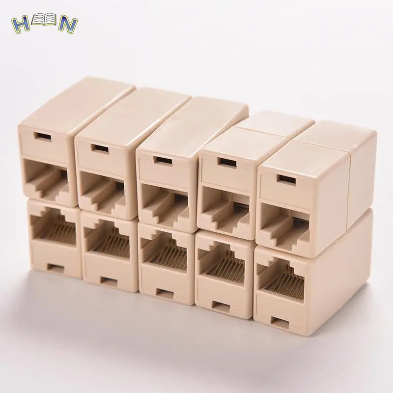 

Universal RJ45 Cat5 8P8C Socket Connector Coupler For Extension Broadband Ethernet Network LAN Cable Joiner Extender Plug