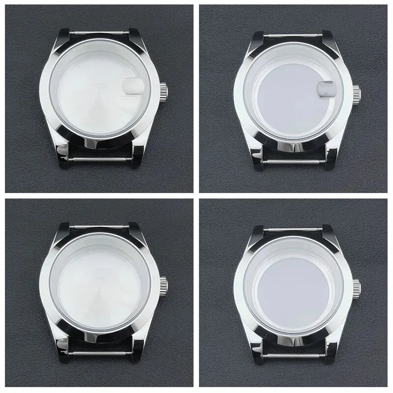 Neiton 36mm/40mm Silver Watch Case Sapphire Fit NH35 NH36 NH34 Movement Bevel Edge Good Quality316L Stainless Steel