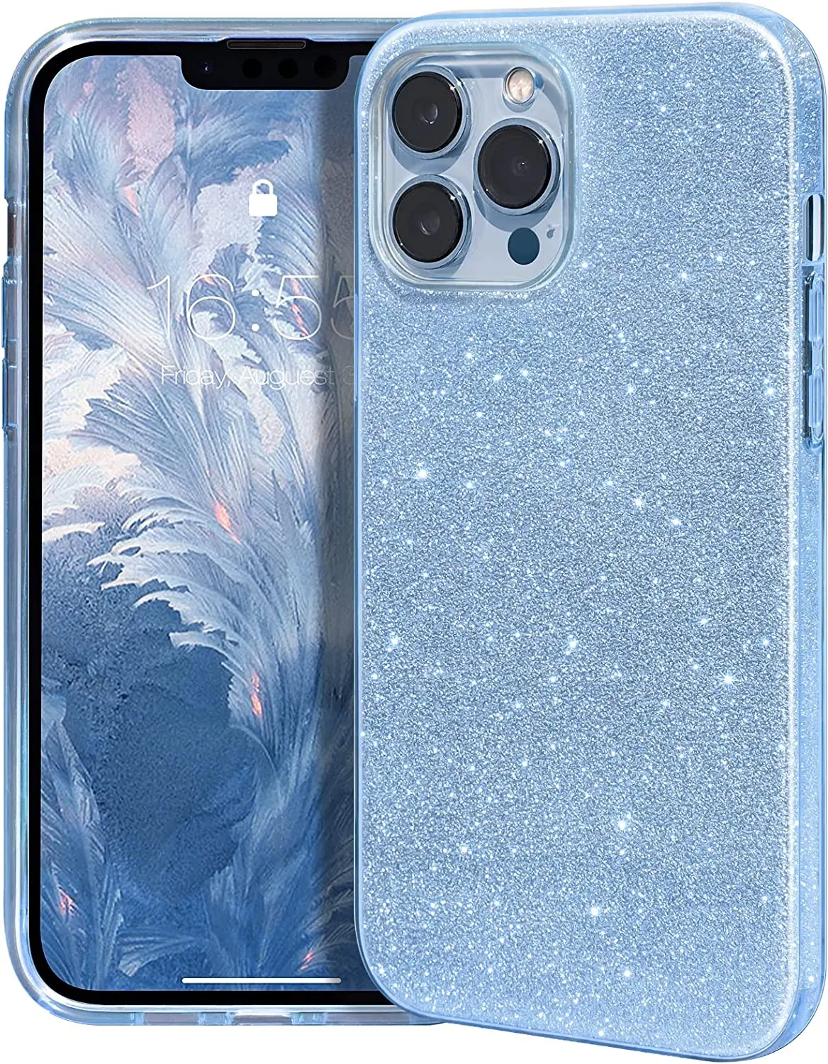 Blue Glitter Sparkle Bling Phone Case Cover Accessories
