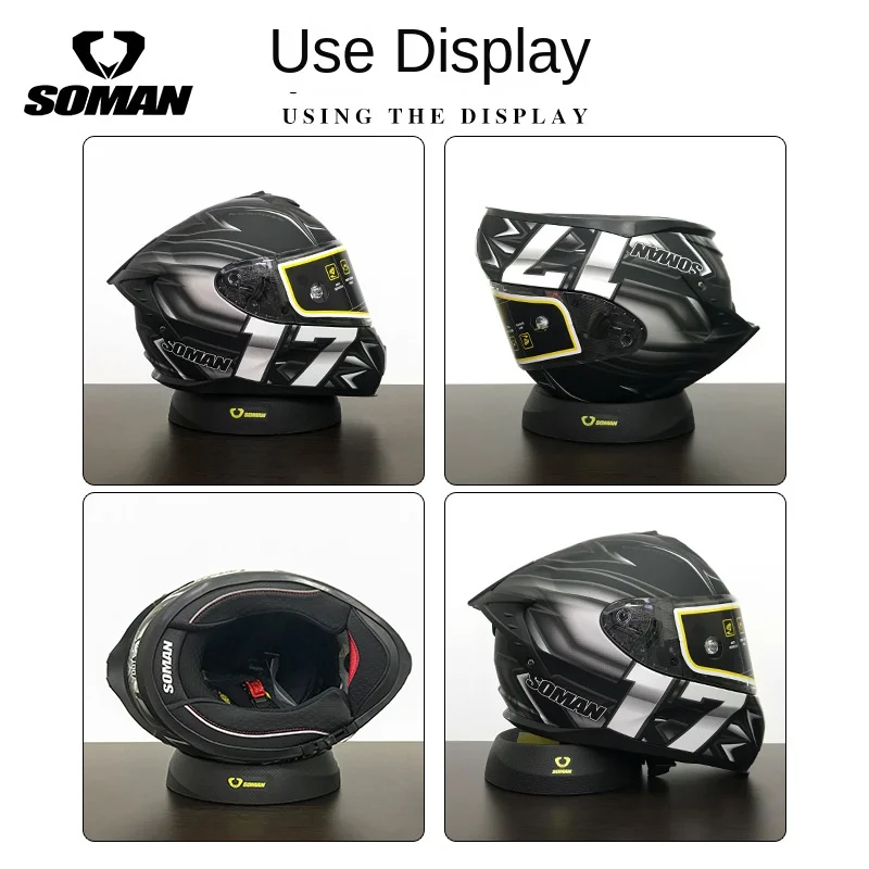 SOMAN Multi Functional Motorcycle Helmet Support Cushion Bottom Seat Motorcycle Full Helmet Half Helmet Protection Brace Black