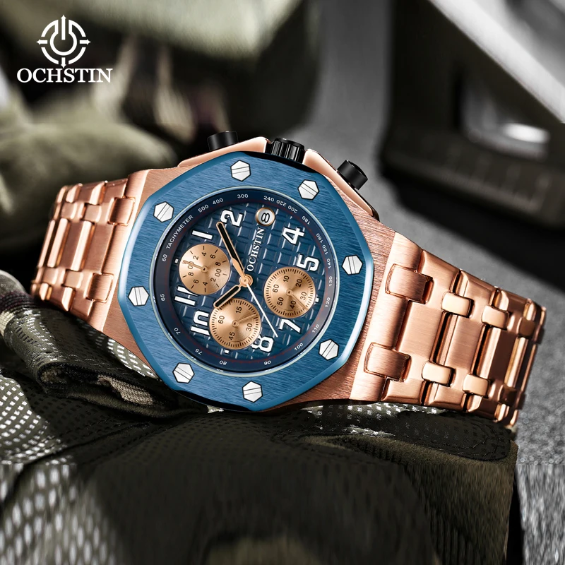 OCHSTIN Promotional Model 2024 Atmospheric Hundred Pilot's Watch Multifunction Quartz Movement Men's Quartz Watches