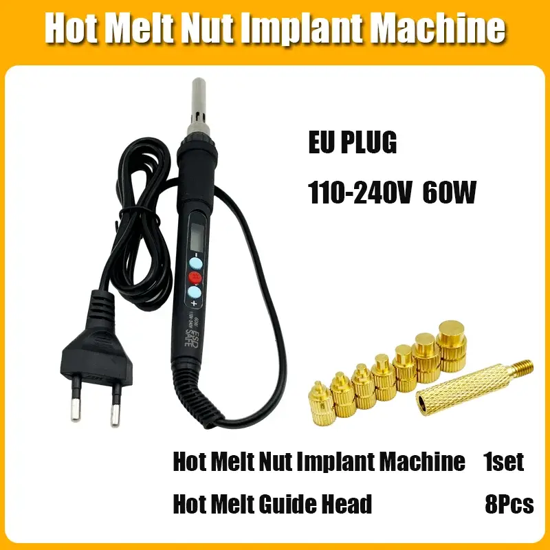 Heat Set Insert Soldering Iron Tip M2 M3 M4 Machine Screw and Brass Insets Nut Computer Bolt Thread Insertion Kit 3d Prints Tool image 19