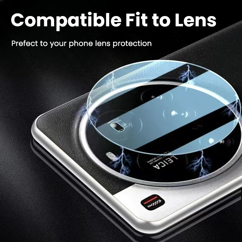 2-Pack Clear Crystal 3D Tempered Glass Camera Lens Protector Film