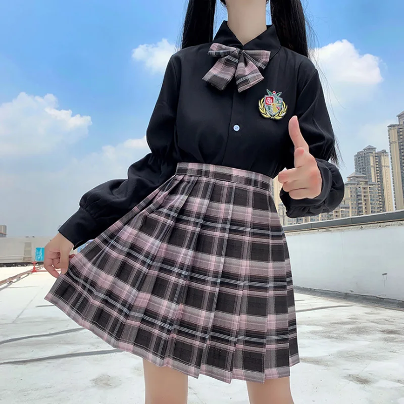 plaid skirt New Korean version of pleated skirt 2022 high waist summer women's skirt sexy plaid mini skirt dance skirt brown skirt