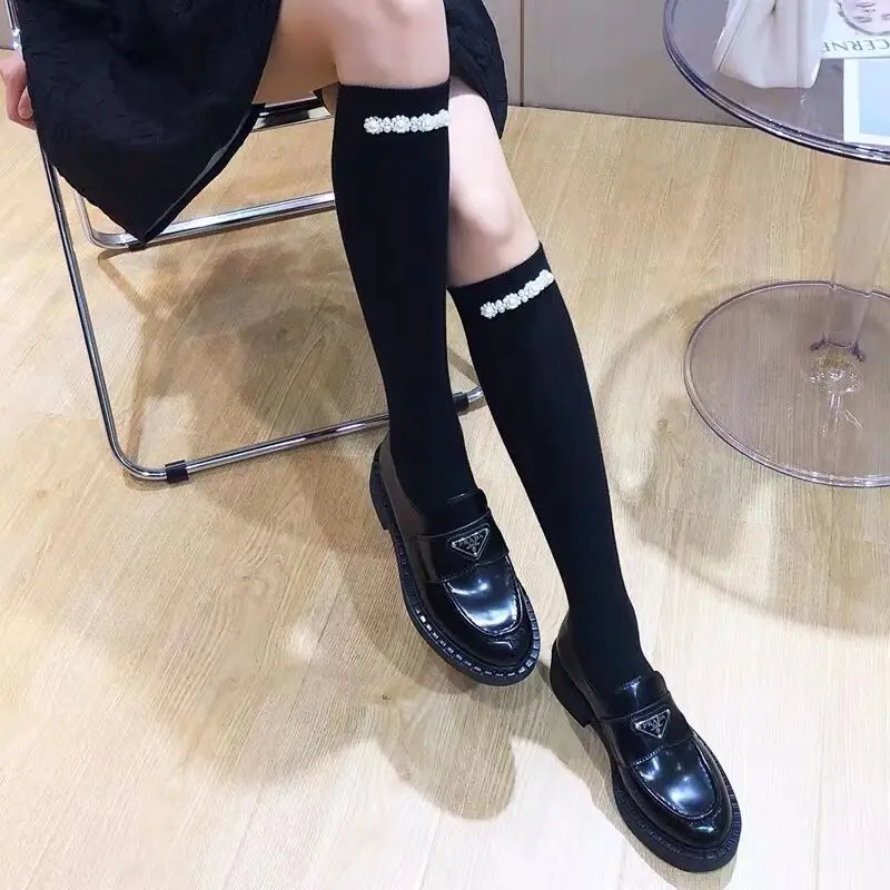 

Korean Style Women Socks Lolita Girls Kawaii Cotton Socks JK Pearl Sock Harajuku Sweet Candy Color Crew JK Socks