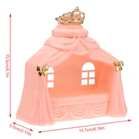 Mini lit de princesse pour maison de poupée, modèle de meubles de chambre à coucher, décoration, accessoires de maison de poupée, jouets de simulation, 1/12 6