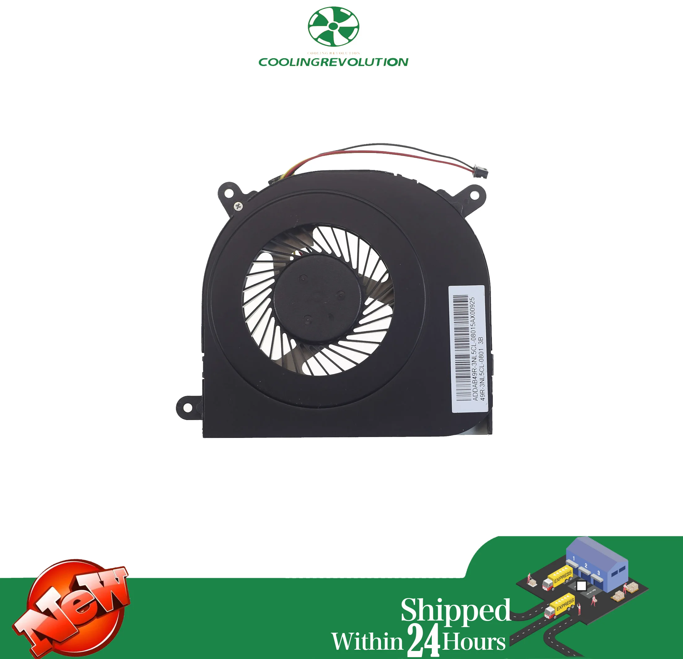 

Laptop CPU Cooling Fan AB08005HX070300 DC5V 0.50A 3-Pin ADDAB49R-3NL5CL-08015AX00925 49R-3NL5CL-0801