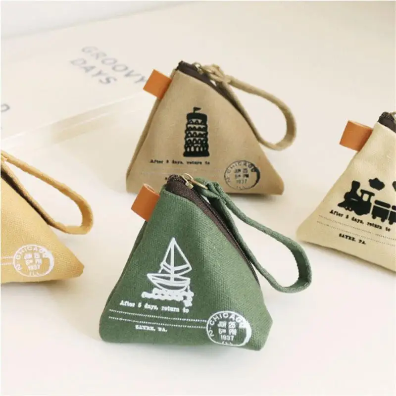 

Coin Bag Zongzi Triangle Change Wallet Fashionable Appearance Zongzi Bag Multiple Selection Personalized Creative Retro Key Bag