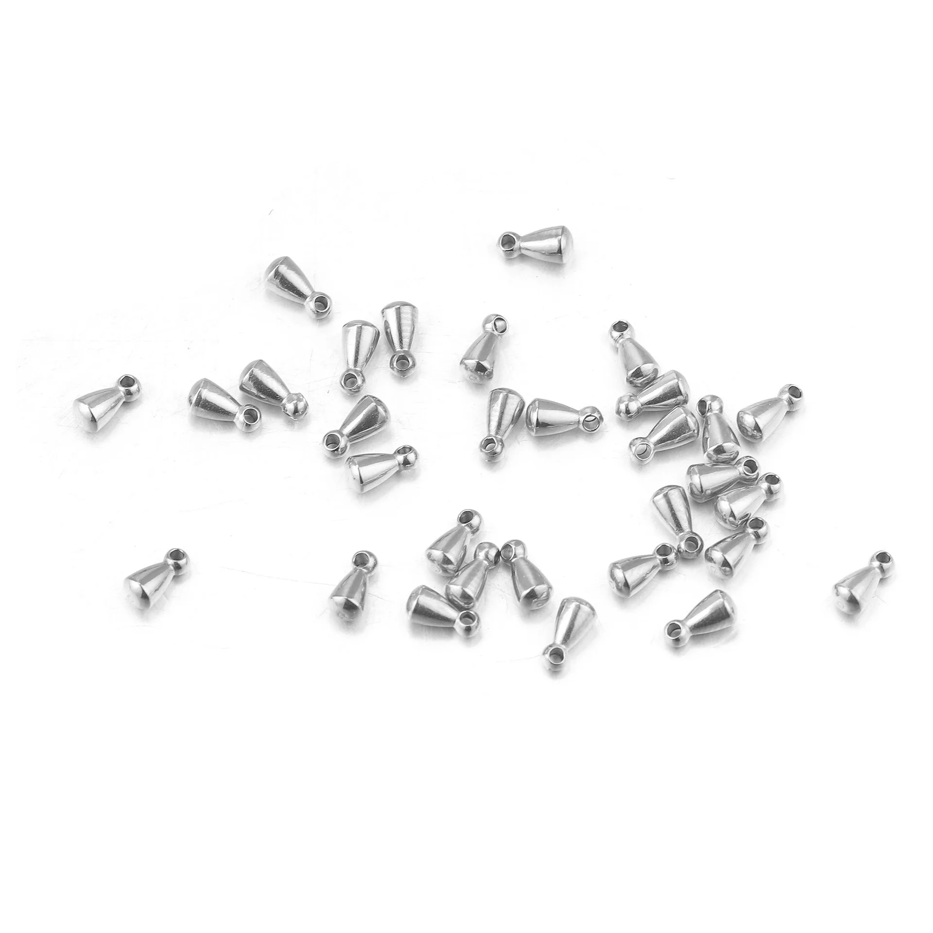 Stylish Chic Customizable Hypoallergenic Stainless Steel Small Water Drop Tail Chain Small Pendant DIY Jewelry Accessories 6
