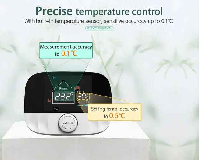 EZAIOT RF Wireless Thermostat: Energy-Efficient Home Heating with Precise Temperature Control