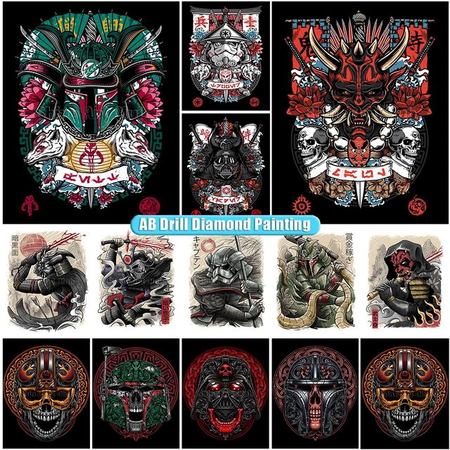 Star Wars Diamond Painting Colorful Clone Trooper Helmet Mosaic Embroidery  Cross Stitch Diamonds Painting Kits Home Decorations