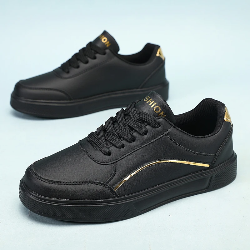 

2023 Spring Autumn Men Vulcanized Shoes Flat with Casual Comfortable Women Fashion Solid Color Outdoors Lace-up Couple Sneakers